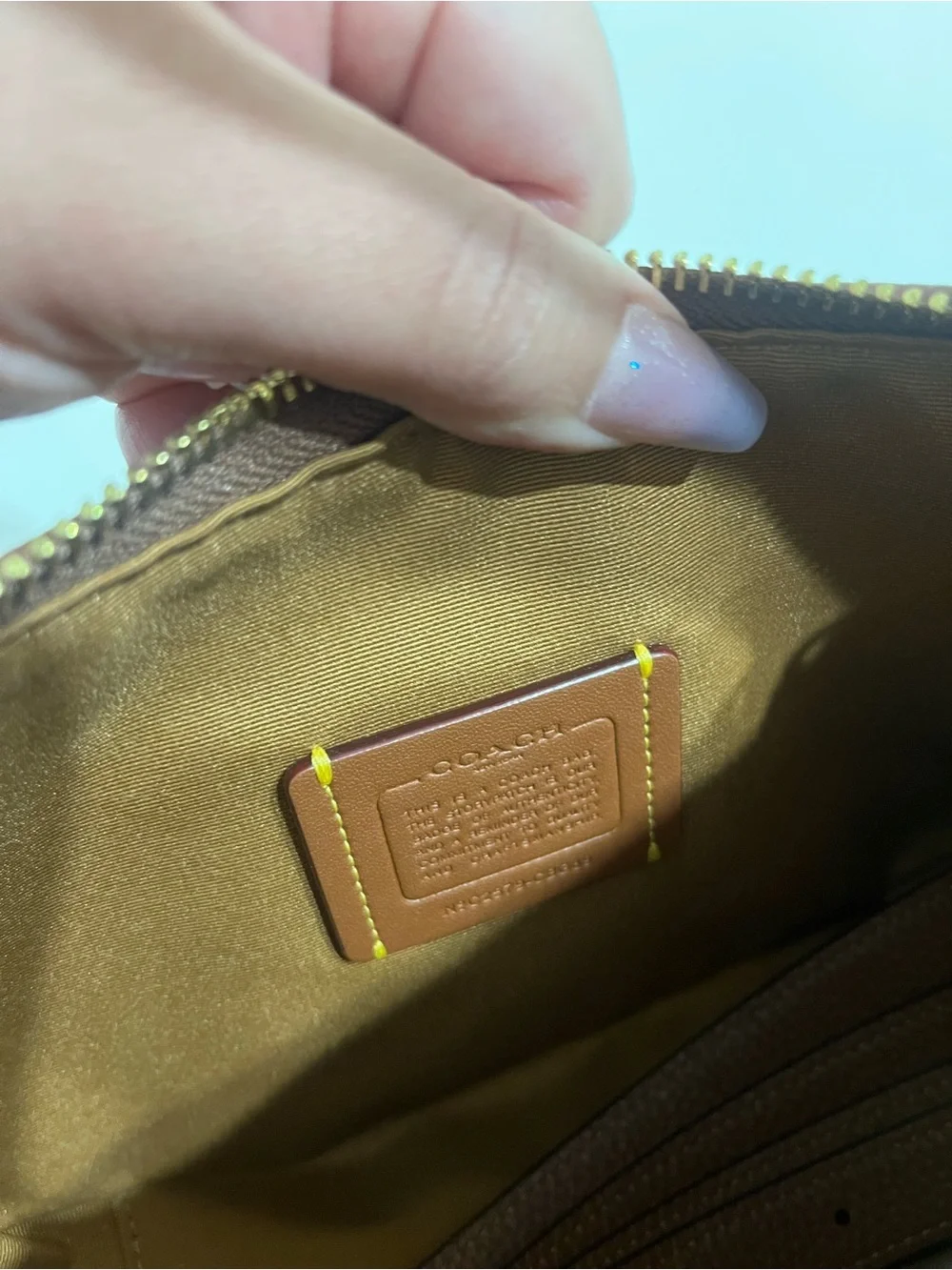 NWT! Coach Kailey Brown Striped Straw Shoulder Bag cbg89 - Picture 7 of 8